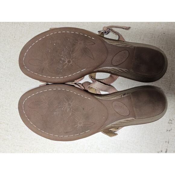 B.O.C. Born Concept Womens Pink Leather Block Heel Slide Sandals Size 7 Preppy - Picture 10 of 10